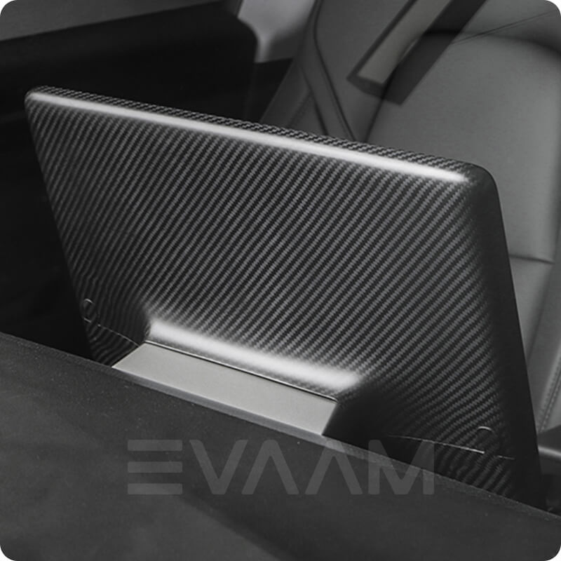 EVAAM™ Matte Real Carbon Fiber Center Screen Rear Cover for Model 3/Y 2017-2023 - EVAAM