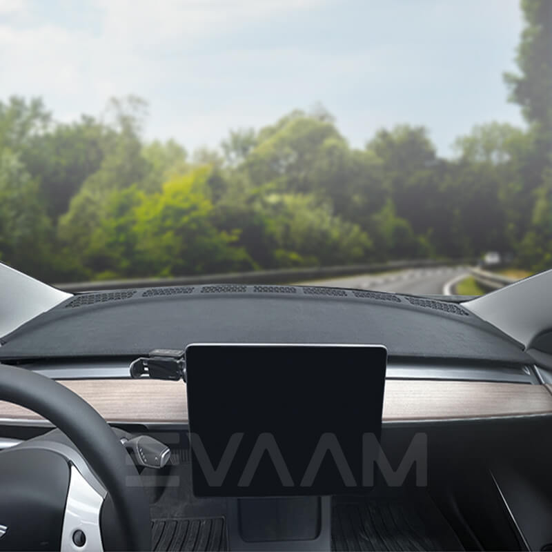 EVAAM® Tesla Soft Anti-Glare Dash Cover Mat for Model 3/Y (2017-2023)