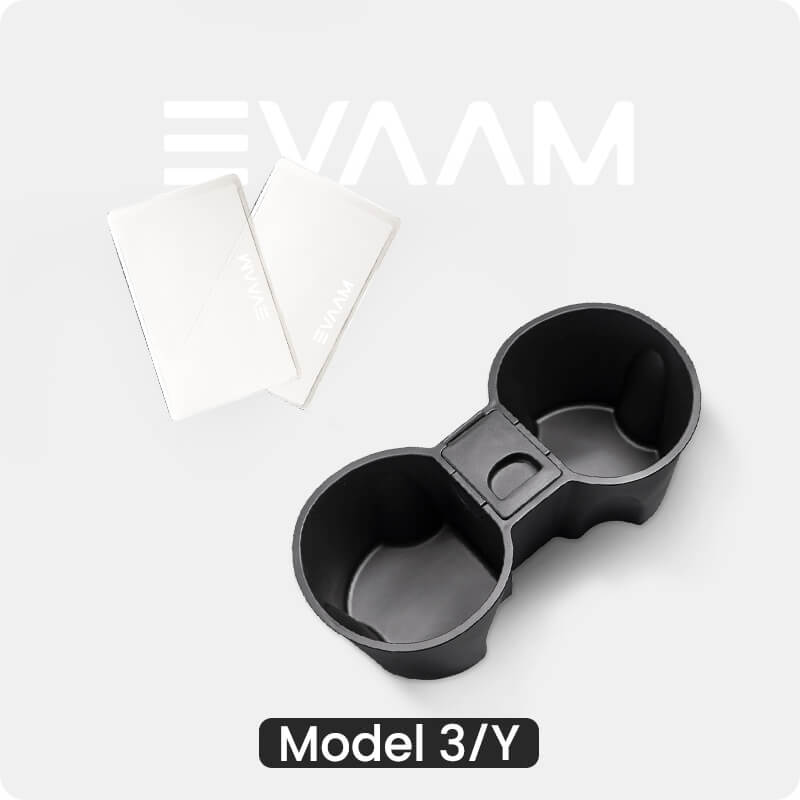 EVAAM™ Cupholder Insert & Transparent Key Protector for Model 3/Y Accessories - EVAAM