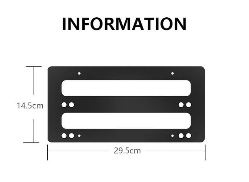 EVAAM™ Height-adjustable No Drill Front License Plate Mount For Model 3/Y Accessories - EVAAM