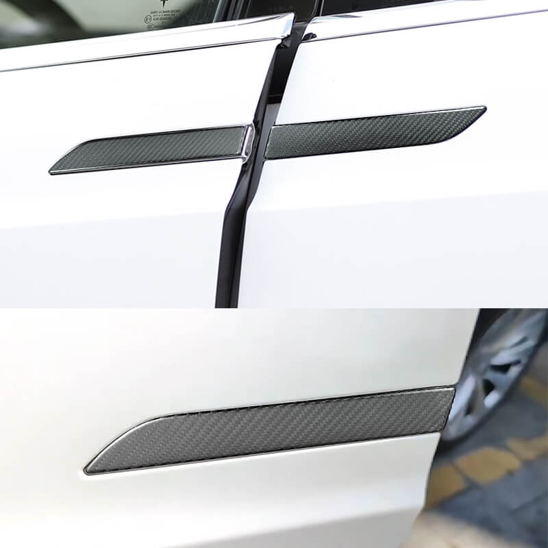 EVAAM™ Matte Real Carbon Fiber Door Handle Cover for Model X - EVAAM