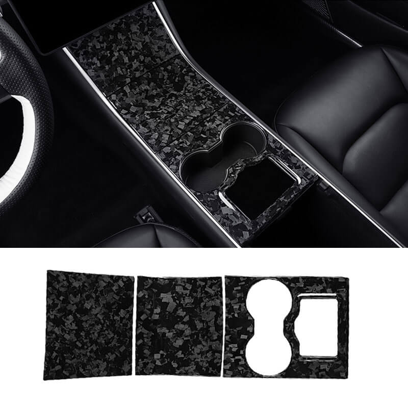EVAAM Forged Real Carbon Fiber Center Console Cover for Model 3/Y 2016-2020 - EVAAM