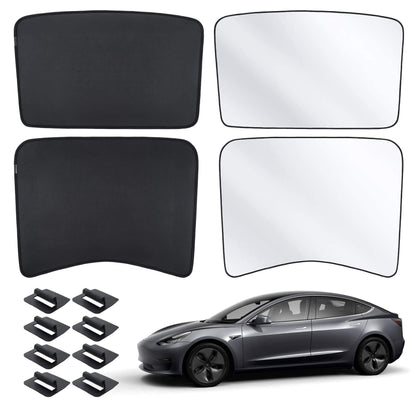 Upgraded! EVAAM™ Tesla Glass Roof Sunshade for Model 3 2017-2023 Accessories - EVAAM