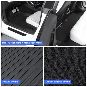 EVAAM™ Double Layer With Blanket Floor Mat for Model 3/Y Accessories - EVAAM