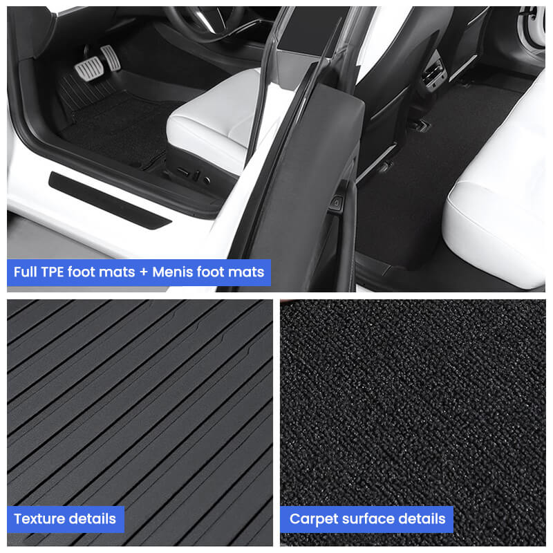EVAAM™ Double Layer With Blanket Floor Mat for Model 3/Y Accessories - EVAAM