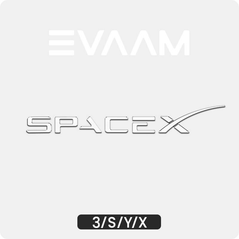 EVAAM™ SpaceX Emblem for Tesla Accessories - EVAAM
