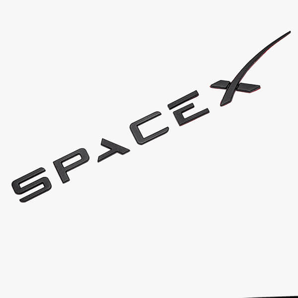 Tesla Model S/3/X/Y: SpaceX Logo-Aufkleber - Plugear