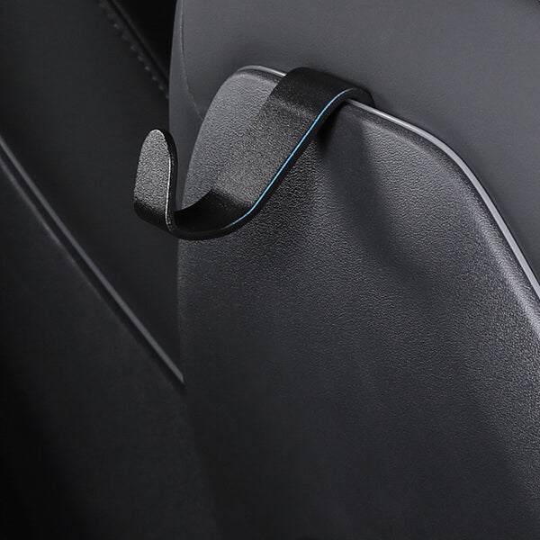 2 PCS Seat Back Hooks Compatible with Tesla Model 3 / Model Y Coat Hanger  Headrest Hook Bags Holder Luggage Clothing Coats Hooks Aluminum Alloy