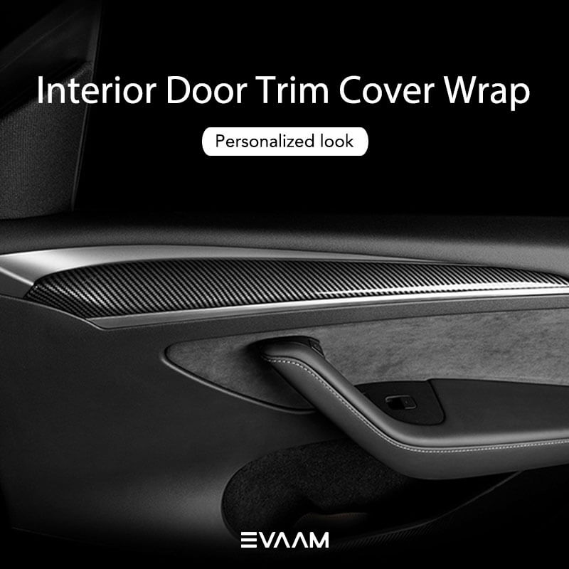 Interior Door Trim Cover Wrap For Model Y - EVAAM