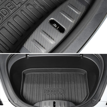 EVAAM Matte Real Carbon Fiber Frunk Sill Protector for Model 3 2017-2022 - EVAAM