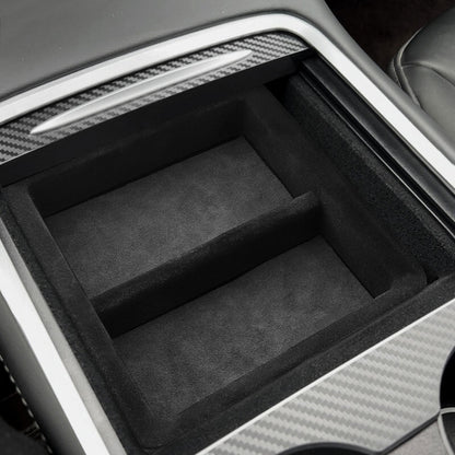 Alcantara Sliding Center Console Tray for Model 3/Y Accessories - EVAAM
