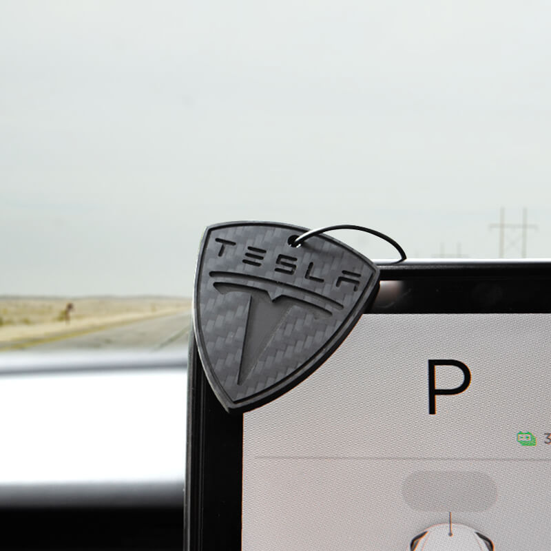 EVAAM Matte Real Carbon Fiber Custom Keychain for Tesla - EVAAM
