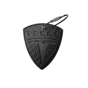 EVAAM Matte Real Carbon Fiber Custom Keychain for Tesla - EVAAM