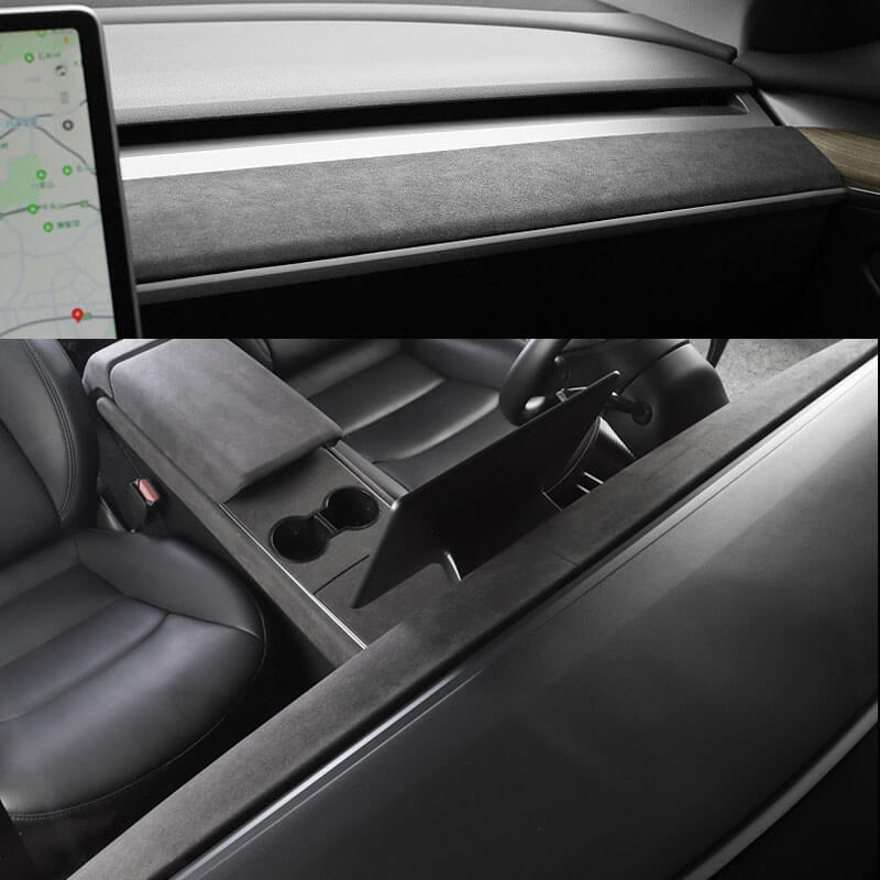 Porte carte Imitation Alcantara Tesla Model 3 Y - Tesmile