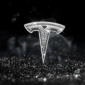 EVAAM Bling Diamond Logo Covers for Model 3/Y Accessories - EVAAM