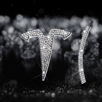 EVAAM Bling Diamond Logo Covers for Model 3/Y Accessories - EVAAM