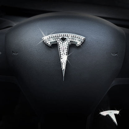 tesla model y/s/3/x bling logo