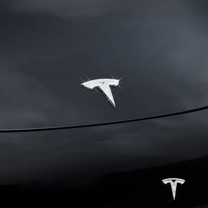 EVAAM Bling Diamond Logo Covers for Model 3/Y Accessories - EVAAM