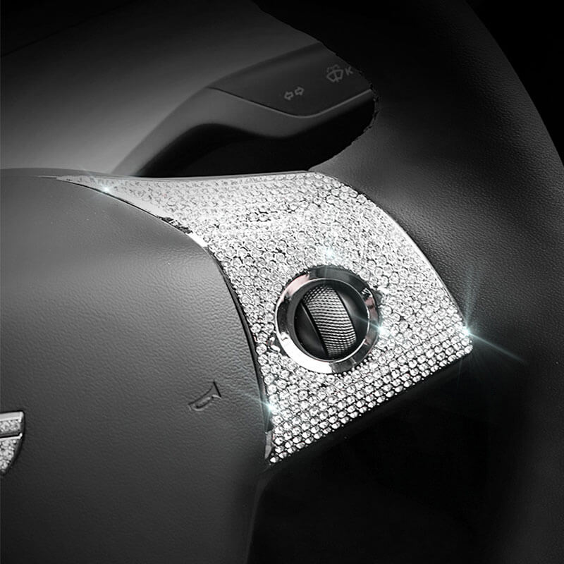 EVAAM Bling Diamond Steering Wheel Cover for Model 3/Y Accessories - EVAAM