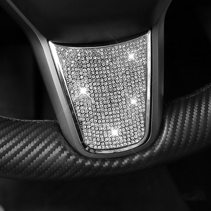 EVAAM Bling Diamond Steering Wheel Cover for Model 3/Y Accessories - EVAAM