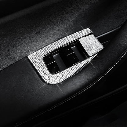 EVAAM Bling Diamond Window Switch Button Cover for Model 3/Y Accessories - EVAAM