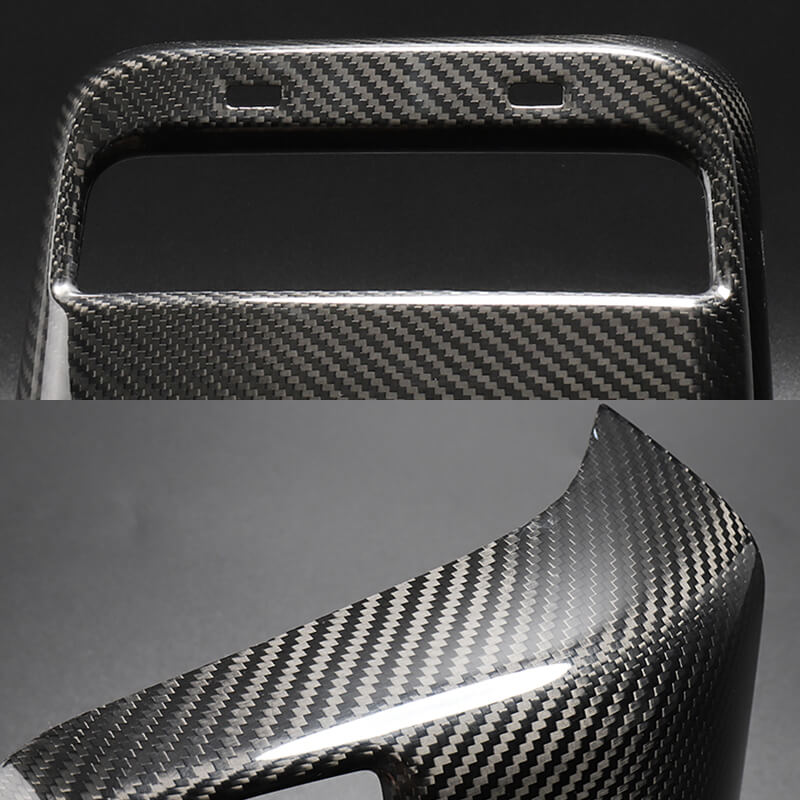 EVAAM Gloss Real Carbon Fiber Rear AC Vent Cover for Model 3/Y 2017-2022 - EVAAM