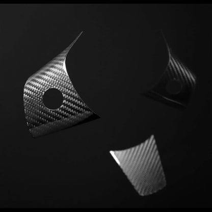 EVAAM Gloss Real Carbon Fiber Steering Wheel Cover for Model 3/Y 2017-2022 - EVAAM