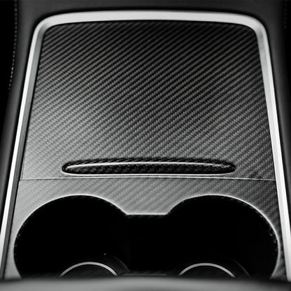 EVAAM Matte Real Carbon Fiber Center Console Cover for Model 3/Y 2021-2022 - EVAAM