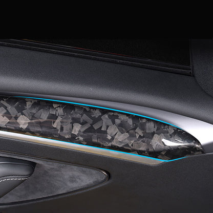 EVAAM Forged Real Carbon Fiber Interior Door Trim Cover for Model Y 2020-2022 - EVAAM