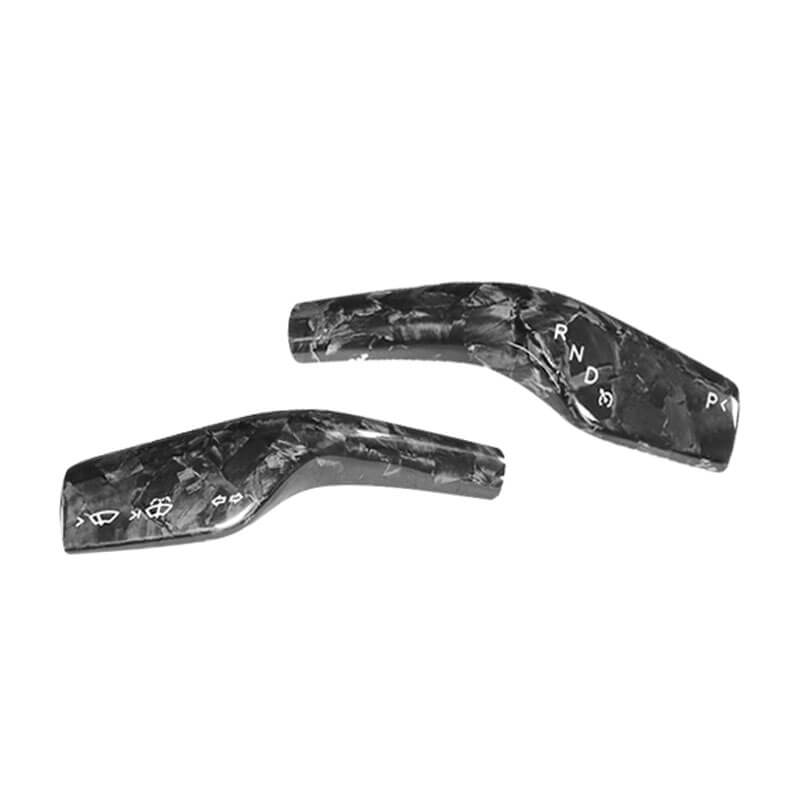 EVAAM Forged Real Carbon Fiber Turn Signal Stalk Covers for Model 3/Y 2017-2022 (2Pcs) - EVAAM