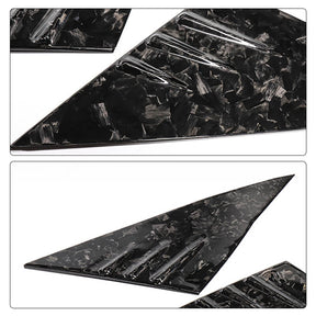 EVAAM Forged Real Carbon Fiber Front Triangular Window Cover for Model 3/Y 2017-2022 - EVAAM