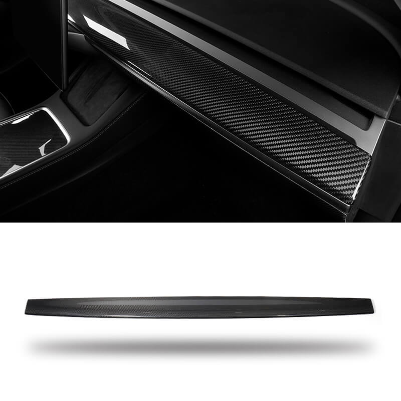 EVAAM Gloss Real Carbon Fiber Dashboard Cover for Model 3/Y 2017-2022 - EVAAM