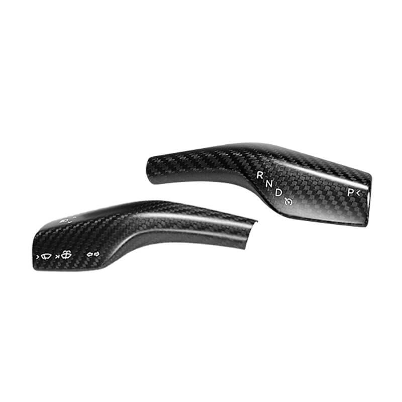 EVAAM Gloss Real Carbon Fiber Turn Signal Stalk Covers for Model 3/Y 2017-2022 (2Pcs) - EVAAM