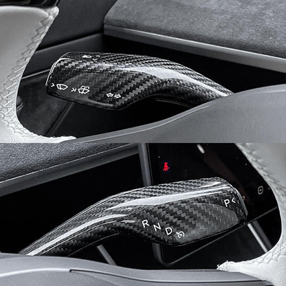 EVAAM Gloss Real Carbon Fiber Turn Signal Stalk Covers for Model 3/Y 2017-2022 (2Pcs) - EVAAM