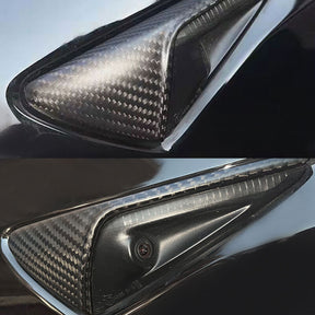 EVAAM Matte Real Carbon Fiber Turn Signal Cover for Model 3/Y 2021-2022 - EVAAM