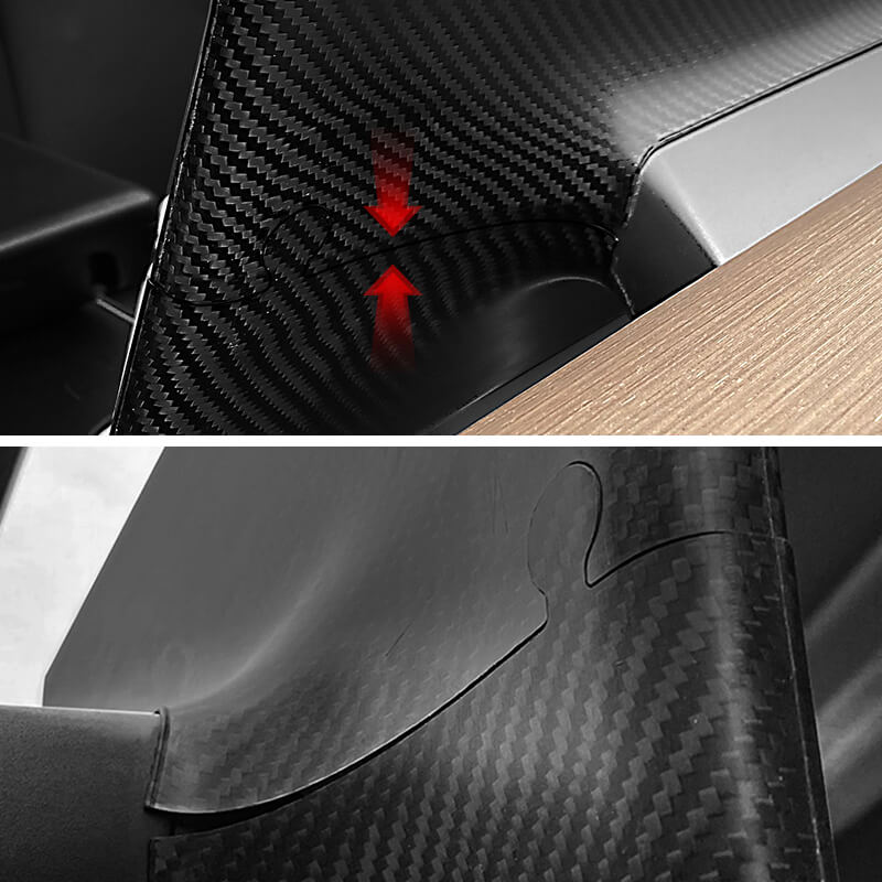 EVAAM Real Carbon Fiber Center Screen Rear Cover for Model 3/Y Accessories - EVAAM