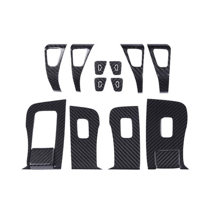 EVAAM Gloss Real Carbon Fiber Window & Door Button Switch Parts for Model 3/Y 2017-2022 - EVAAM