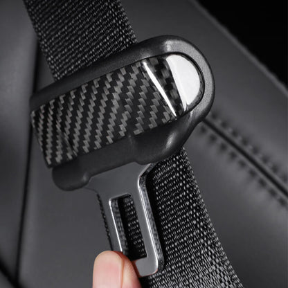 EVAAM Real Carbon Fiber Seat Belt Fascia Cover for Model 3/Y Accessories - EVAAM