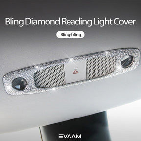 EVAAM Bling Diamond Reading Light Cover for Model 3/Y Accessories - EVAAM