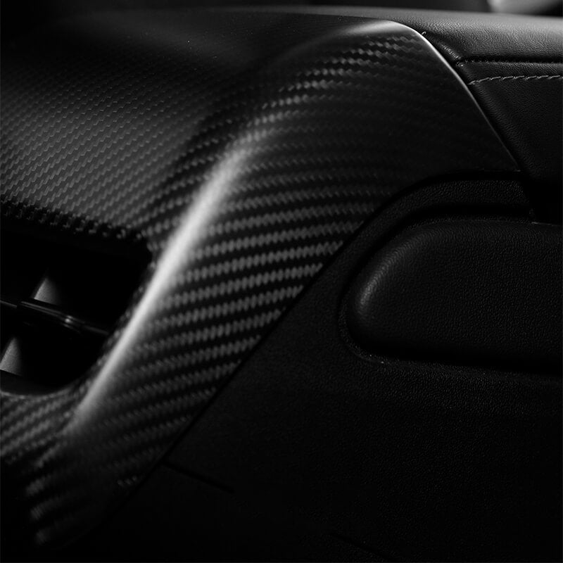 EVAAM® Matte Real Carbon Fiber Rear AC Vent Cover For Model 3/Y 2017-2023