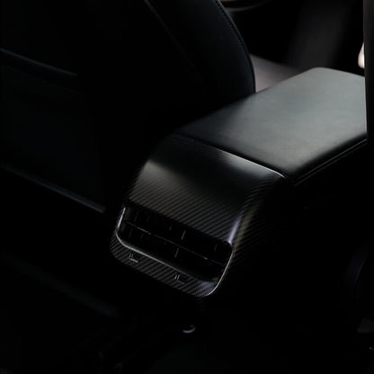 EVAAM Real Carbon Fiber Rear AC Vent Cover For Model 3/Y Accessories - EVAAM