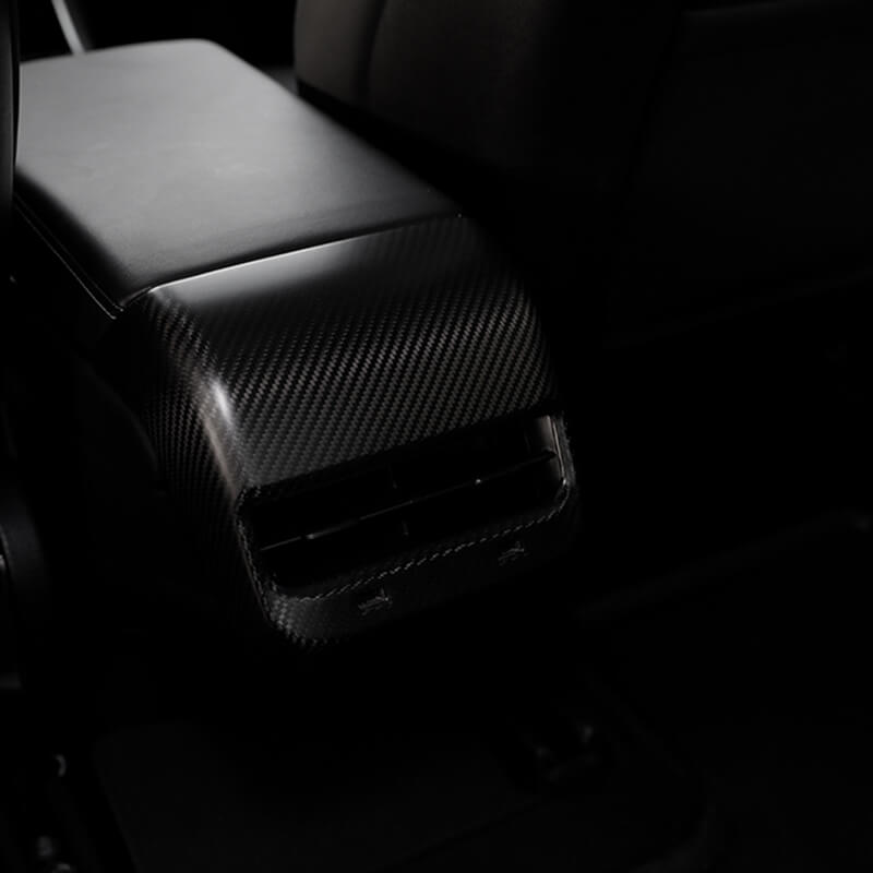 EVAAM Real Carbon Fiber Rear AC Vent Cover For Model 3/Y Accessories - EVAAM