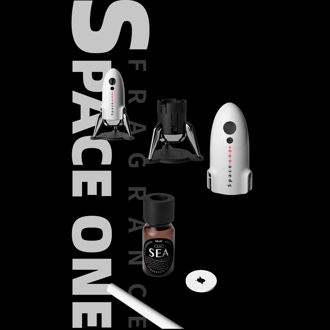 EVAAM® Space One Rocket Air Freshener for Tesla Accessories