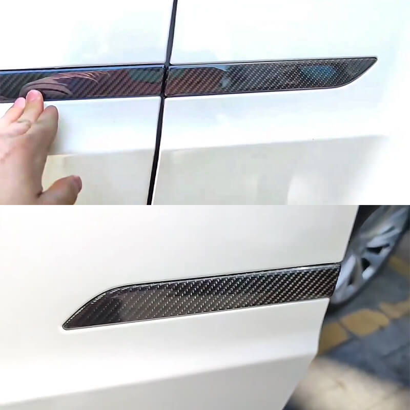EVAAM Gloss Real Carbon Fiber Door Handle Cover for Model X - EVAAM