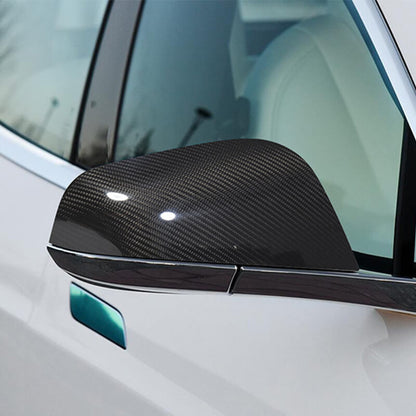 EVAAM Gloss Real Carbon Fiber Mirror Cover for Model X - EVAAM