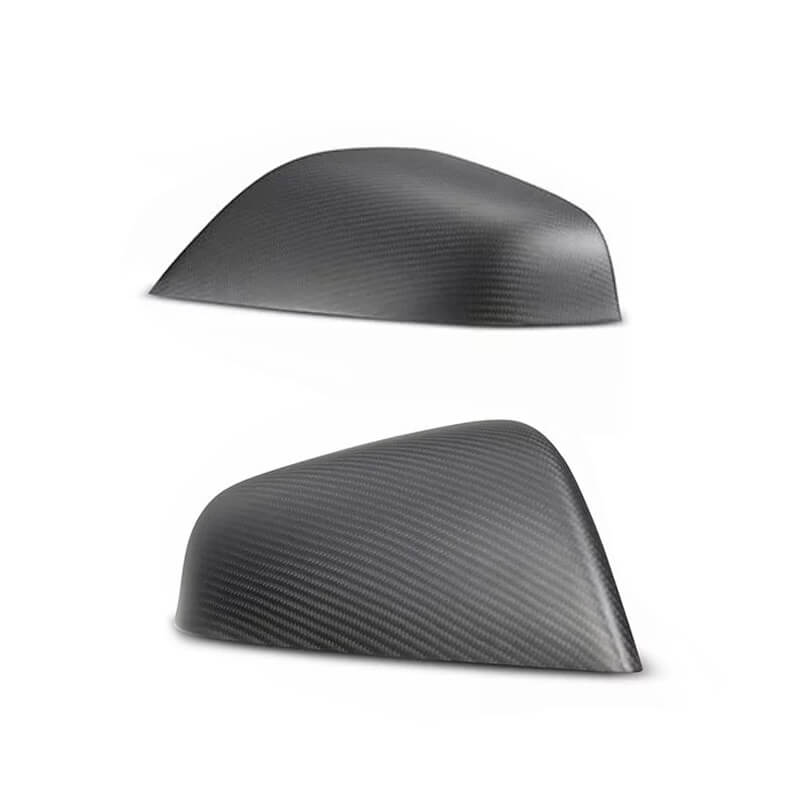 EVAAM Matte Real Carbon Fiber Mirror Cover for Model X - EVAAM