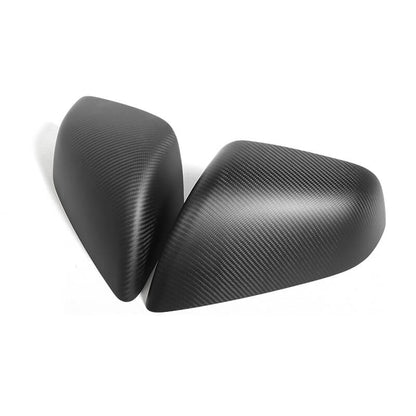 EVAAM Matte Real Carbon Fiber Mirror Cover for Model X - EVAAM