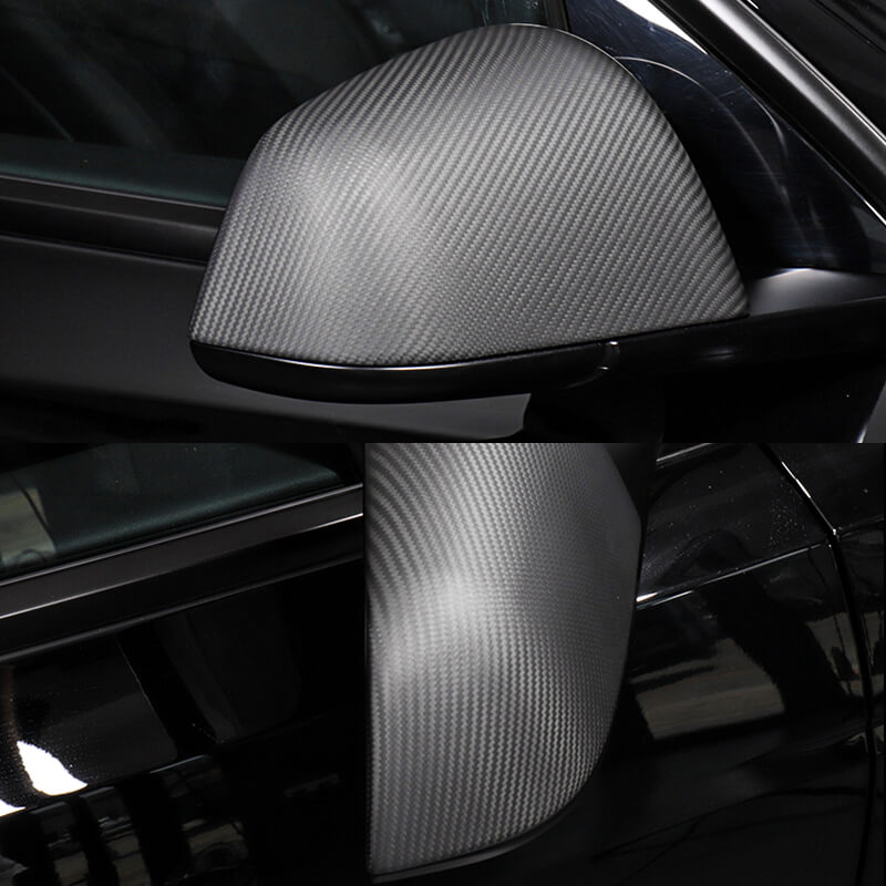 EVAAM Matte Real Carbon Fiber Mirror Cover for Model Y 2020-2022 - EVAAM